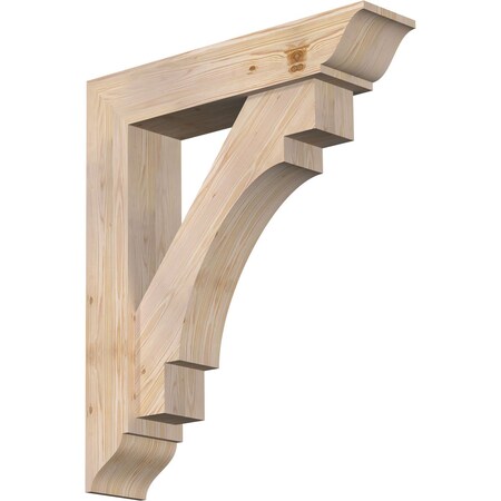 Ekena Millwork Merced Traditional Smooth Bracket w/ Offset Brace, Douglas Fir, 7 1/2"W x 34"D x 40"H BKT0806X34X40MRC01SDF